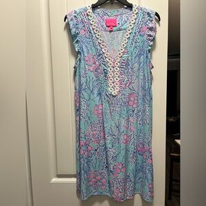 Lily Pulitzer Blue and Pink Sleeveless Dress